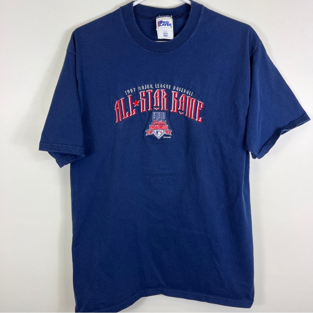 Vintage Cleveland Indians All Star Game Tshirt 1997 Adult Large Pro Player USA